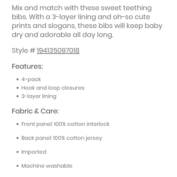 Carter's | Turtle Teething Bibs | 4-Pack - Picture 4 of 5